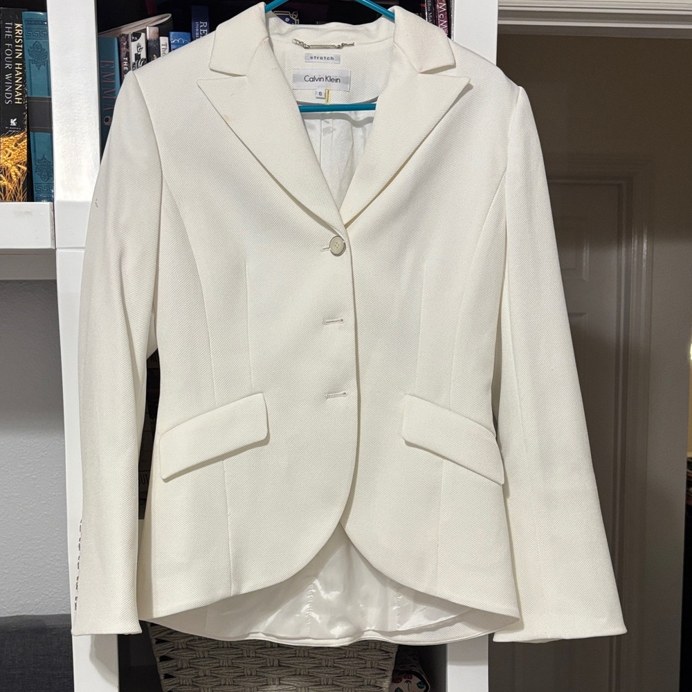 NWT Calvin Klein Women's White Blazer + Skirt set